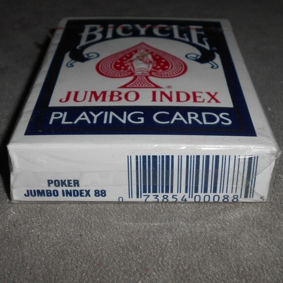 Vintage Bicycle Jumbo Index Playing Cards Index 88 Blue Sealed USA - Picture 6 of 6